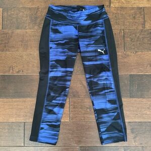 Puma Black & Cobalt 3/4 Training Leggings
